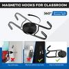 Silver Black Magnetic Hooks Cruis Heavy Duty Magnetic Hangers Extra Strong Magnets with Double Hook for Hanging Resistant Base