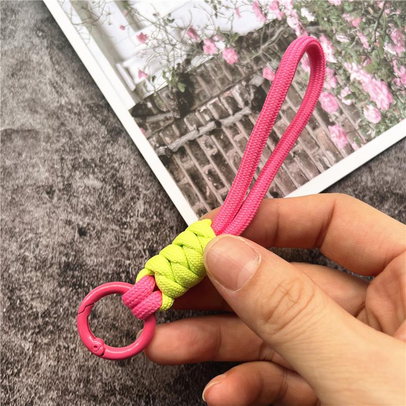 Key Ring Lanyard Matching Color Cellular Pendant Braided Cord Rope Keychain Anti-lost Sling Key Landyard Premium Accessories