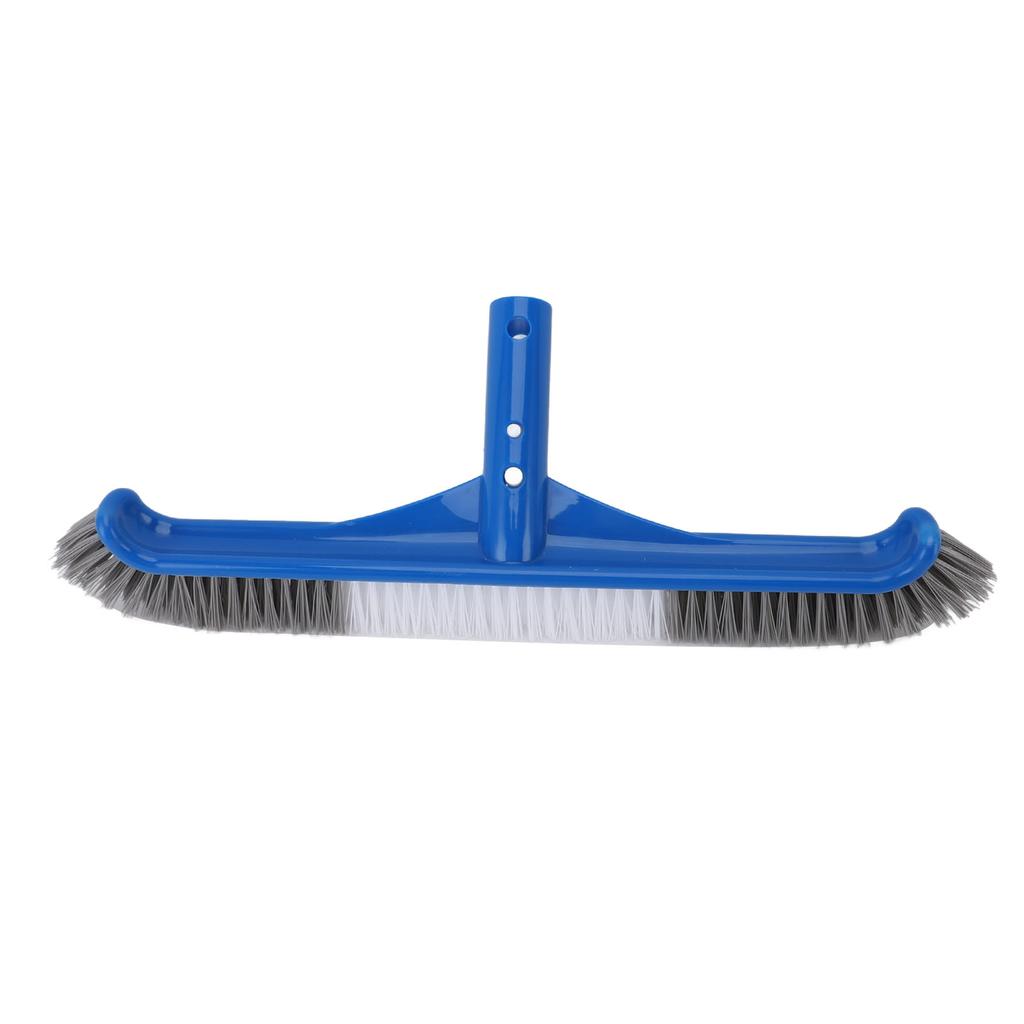 Nylon Pool Cleaning Brush, 17 Inch Plastic Nylon Handle with 45 Degrees Angle, Compatible with Pool Poles for Home Bathroom