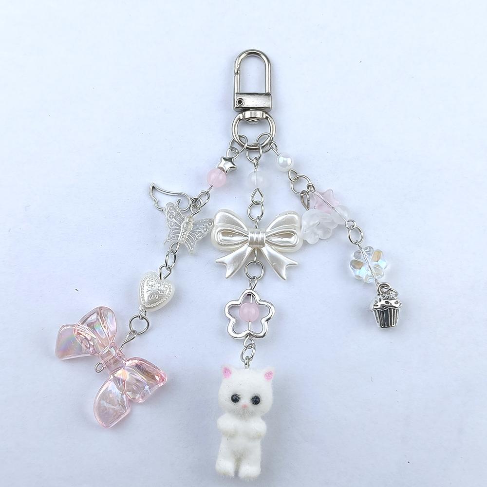 6 Cute Flocked Kitten Five-pointed Star Cat Paw Love Mobile Phone Chain -Lost Lanyard Pendant Earphone Chain