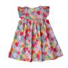 Tulip Sweet Round Neck Girls' Summer Dress with Small Flutter Sleeves, Cotton Princess Style - Stylish Children's Clothing for 2026.
