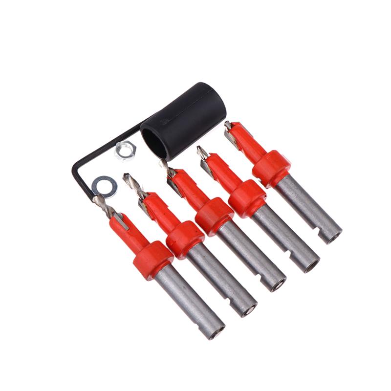 8Mm Woodworking Countersink Router Drill Bit Set Screw Extractor Router Bits Hole Punch Woodworking Tools For Wood Drilling