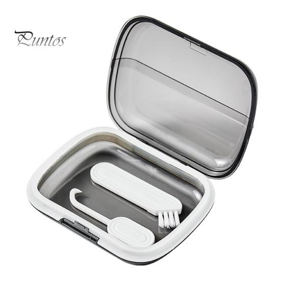 

Портативный ящик для хранения брекетов, безопасный моющийся дизайн, экологически чистый домашний офис, путешествия, невидимая коробка для брекетов серый/чистый