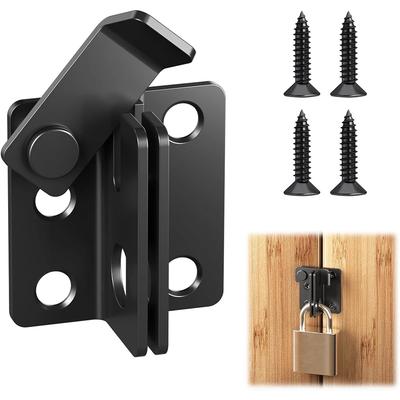 Lockable Stainless Steel Door Latch with Padlock Hole for Windows Doors Fences and Furniture Weather Resistant Design