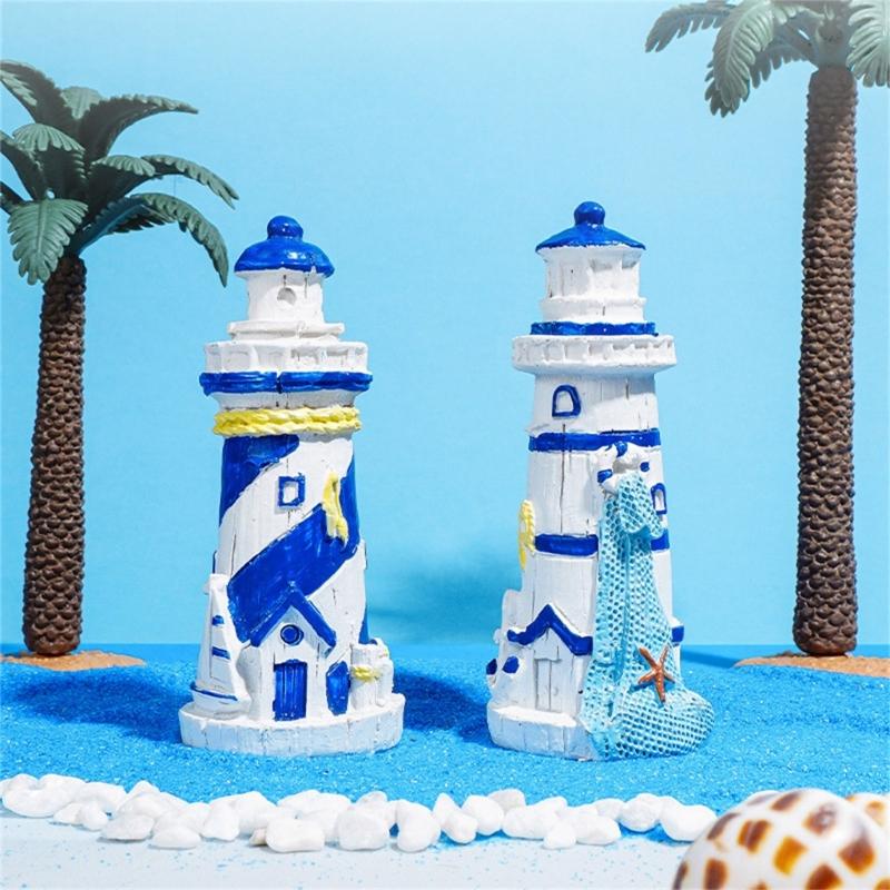 Aquariums Landscape Lighthouse Resins Aquariums Decorations Art Crafts Terrarium Habitat Ornaments Photo Props