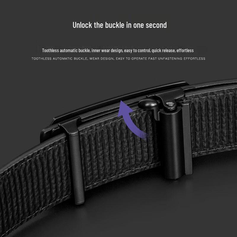 Men's Genuine Leather Automatic Buckle Belt