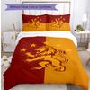 Set Lenzuola Stampato Galatasaray 3 Pezzi Morbido Traspirante Copripiumino Federe Set Lavabile Decorazione Camera da Letto Regalo per la Casa