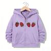 Trendy Zipper Hoodie Funny Casual Sweet Strawberry Hoodies Jackets Boys Girls Y2k Zip Up Sweatshirt Spring Autumn Hoodies