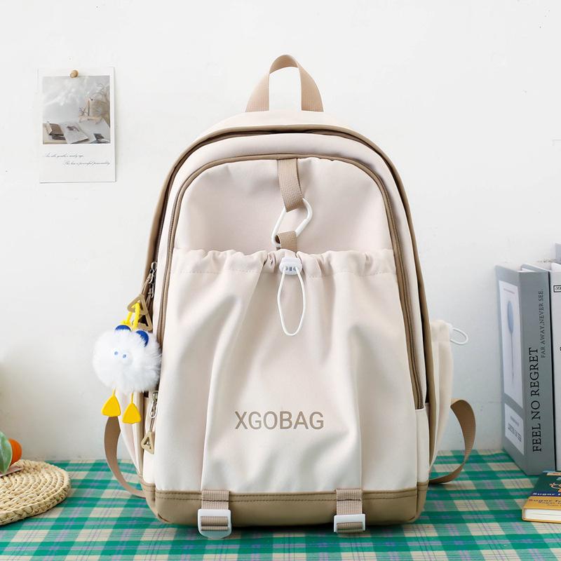 Backpack new high-value large-capacity junior high school student schoolbag women's fashion sports leisure backpack