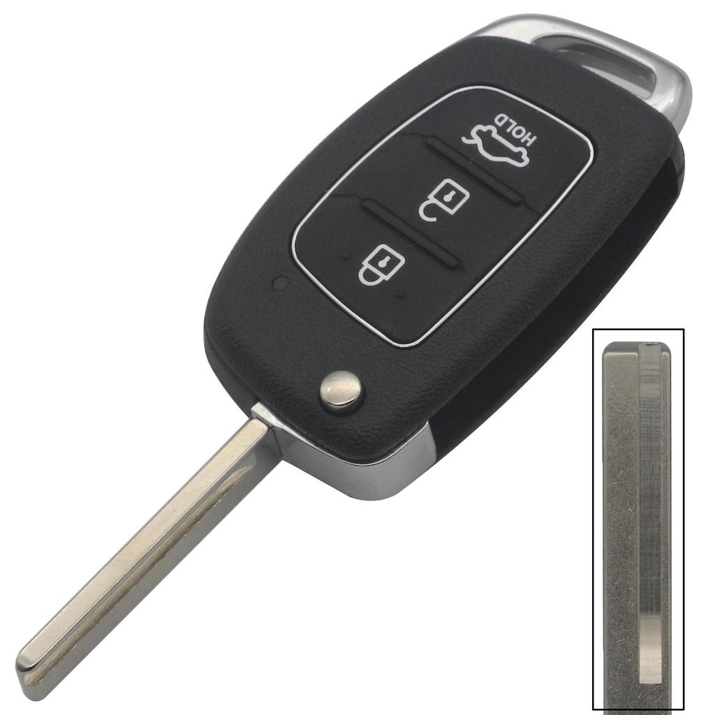 Jingyuqin  3/4 Buttons Flip Folding Remote Car Key Fob Shell Case Cover For Hyundai HB20 SANTA FE IX35 IX45 Accent I40
