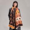 Imitation Cashmere Scarf Versatile High-End Contrast Color Double-Sided Winter Fashion Shawl Women
