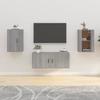 816669 vidaXL Wall-Mounted TV Cabinets 2 Pcs Sonoma Grey 40x34.5x60 Cm