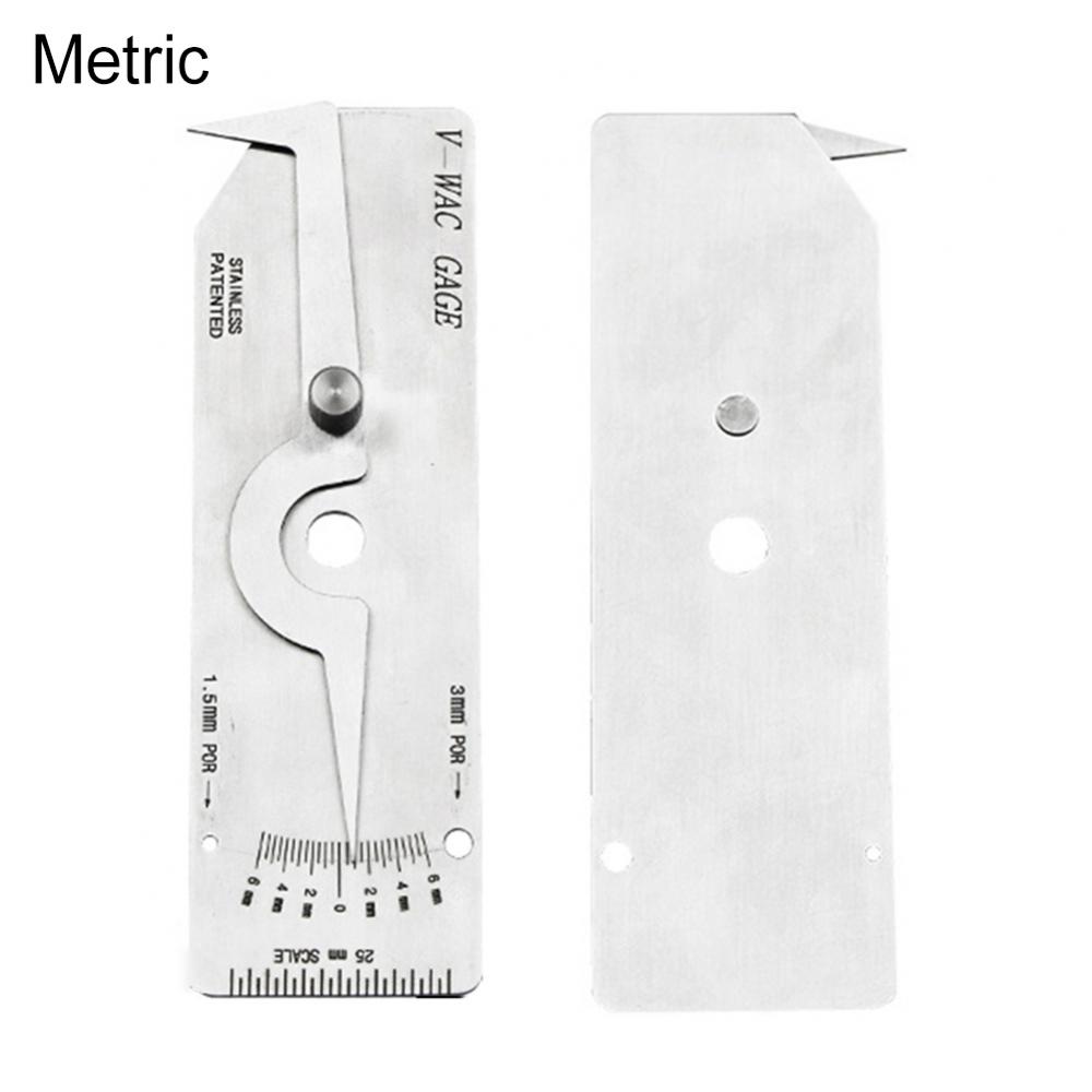 Stainless Steel Ruler V-WAC Metric Size Single Weld Gauge Imperial Ruler Measure Tool