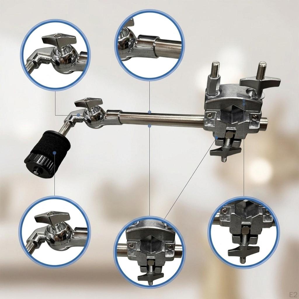 Cymbal Holder Arm Easy To Install Support Removable Metal Mount Clamp