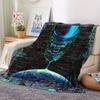 1Pc ArtAlien Print Flannel Blanket, High Quality Comfortable for All Seasons, Warmth and Comfort, Perfect for Christmas Gifts