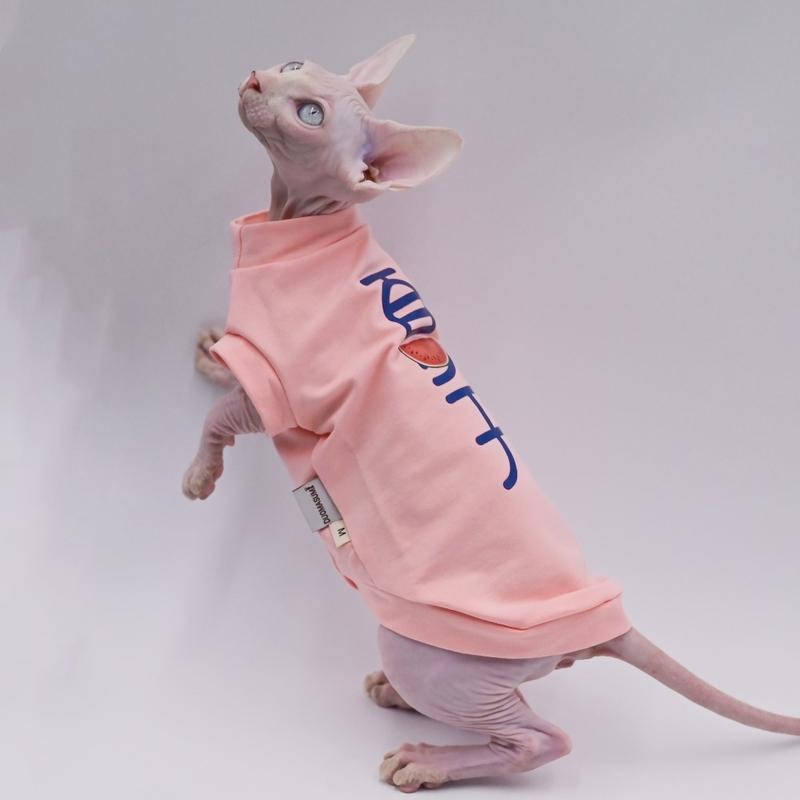 DUOMASUMI Sphynx Cat Clothing, Thin, Hairless, Breathable, Anti-drop Clothes for Cats, Summer