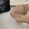 Womens Pink Fashionable Heart Shaped Zircon Ring With Geometric Style For Occasion Every
