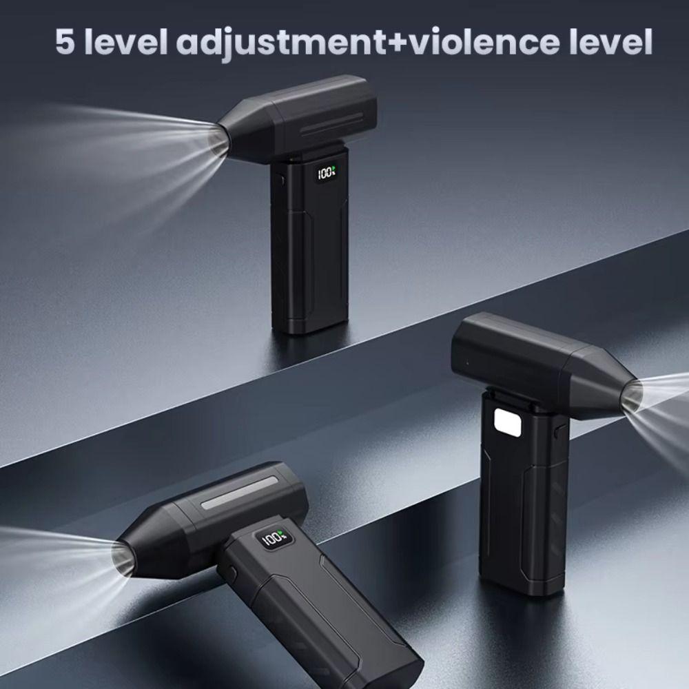 Adjustable Speed Mini Dust Snow Blower 5-Gear Settings Portable Dust Cleaner  Computer Cleaning