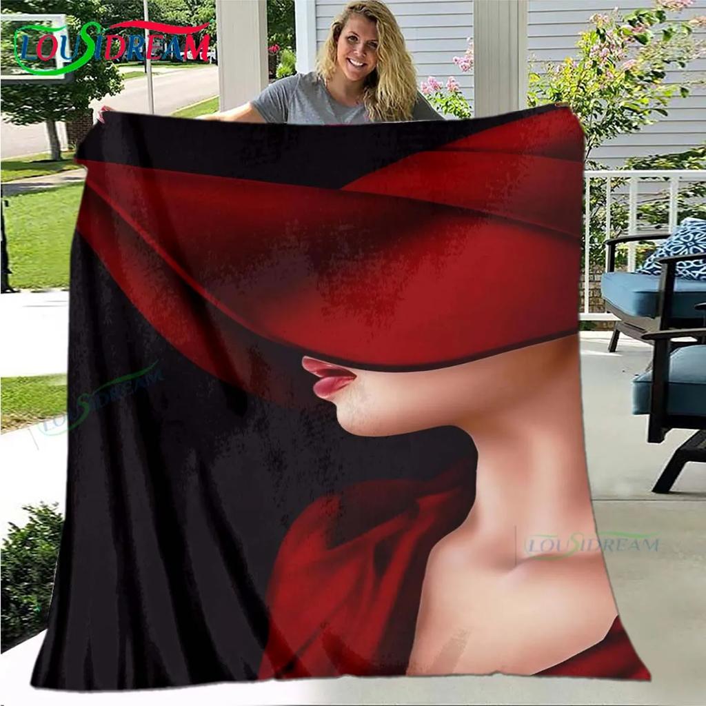 Fashion New Woman-Sexy Pattern Blanket Flannel Thin Blanket Portable Home Travel Office Lunch Break Blanket Birthday Gift