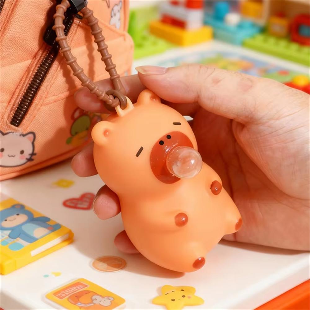 Roztomilá kapybara Squishy Bublinková hračka Klíčenka Dekompresní přívěsek Taška Auto Příslušenství Panenka Malý dárek Pro úlevu od stresu Mačkací hračky