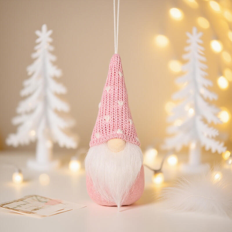 

Creative Knitted Christmas Ornaments Colorful Facial-less Old Man Hanging Decorations, Elf Pendants, Gnome Ornaments Style C