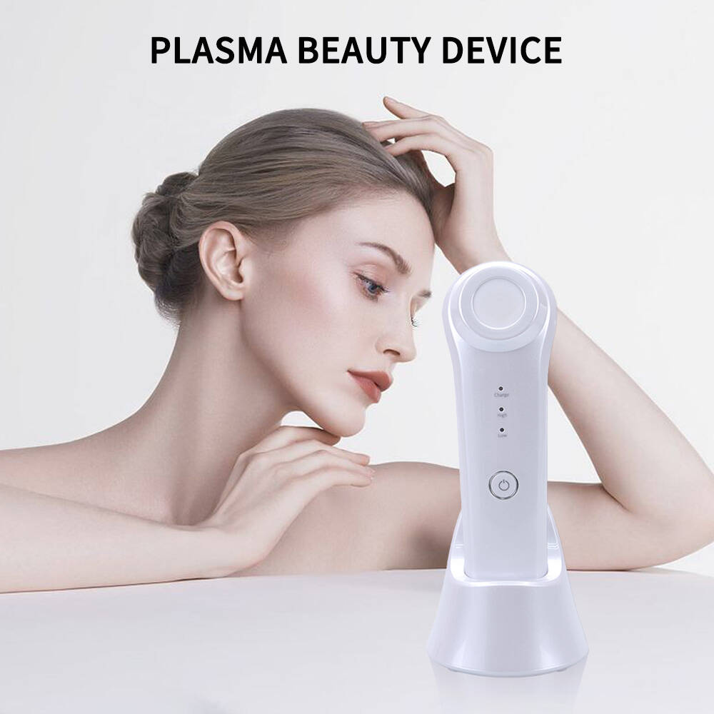 Portable Plasma Beauty Device - Anti-Aging Facial Instrument with Sterilization & Collagen Boosting, 2 Strength Levels, Rechargeable
