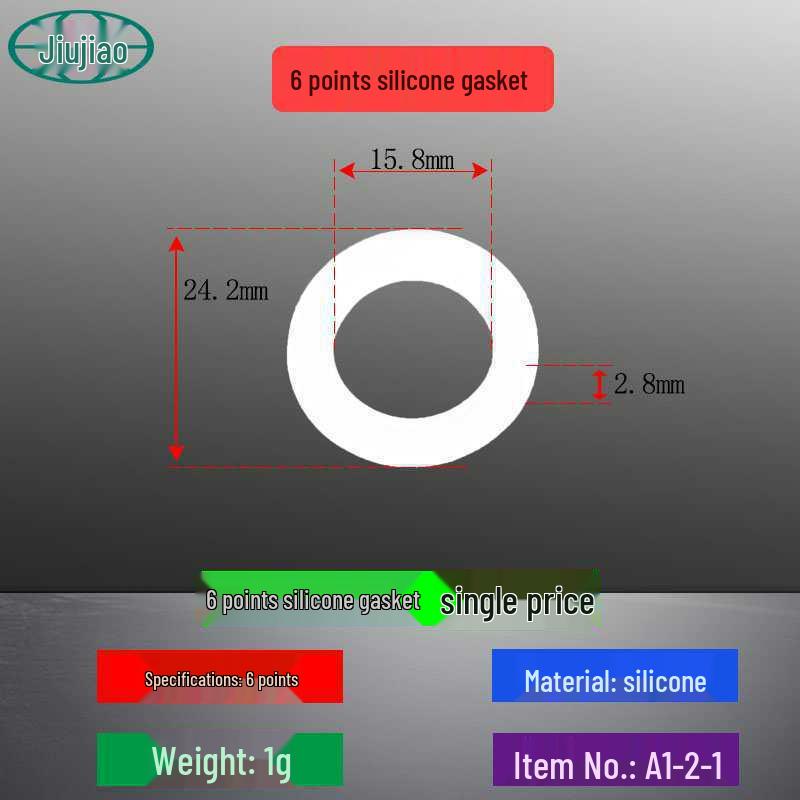 Silicone Rubber Mat and Bellow Hose Water Inlet Pipe Seal with 4-6 Pt. Lid and Filter Gasket