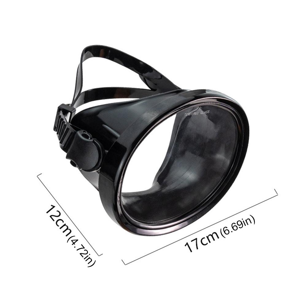 Oval Diving Mask Adjustable Anti Fog Single Lens Scuba Goggles For Scuba Diving and Snorkeling Spearfishing Diving Sports Masks чёрный