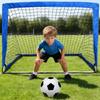 Full Soccer Practice Collection With Foldable Goal Exercise Markers And Inflator For Indoor Outdoor Tasks
