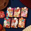 6 pieces Cartoon Red Envelopes Traditional New Year Lucky Packets Red Pockets  Festive Gifting