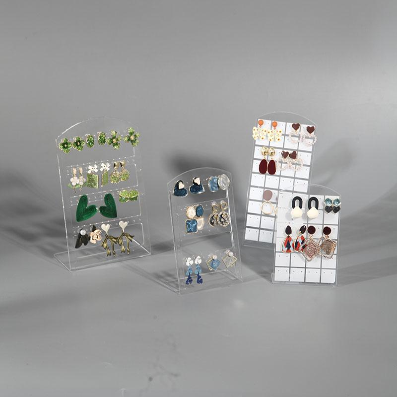Portable Earrings Ear Studs Holder Jewelry Display Holders Plastic Earring Showcase Storage Rack Organizer Stand Box