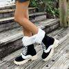 Autumn Winter Midsole Thick Warm Snow Boots with Thick Soles Thick Heels Simple Comfortable Midsole Boots for Women