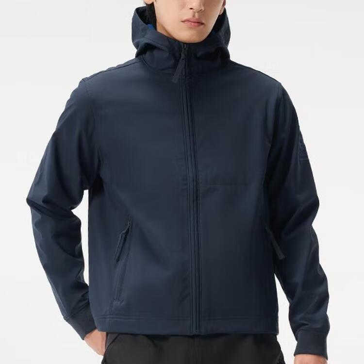 Timberland Outdoor Casual Windproof Fashion Comfortable Hooded Jacket Men Jackets Navy-Blue A43A2-433