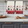 1pc Excellent Dish Towel Microfiber Kitchen Towel Christmas Styles Holiday Santa Claus Hand Towel