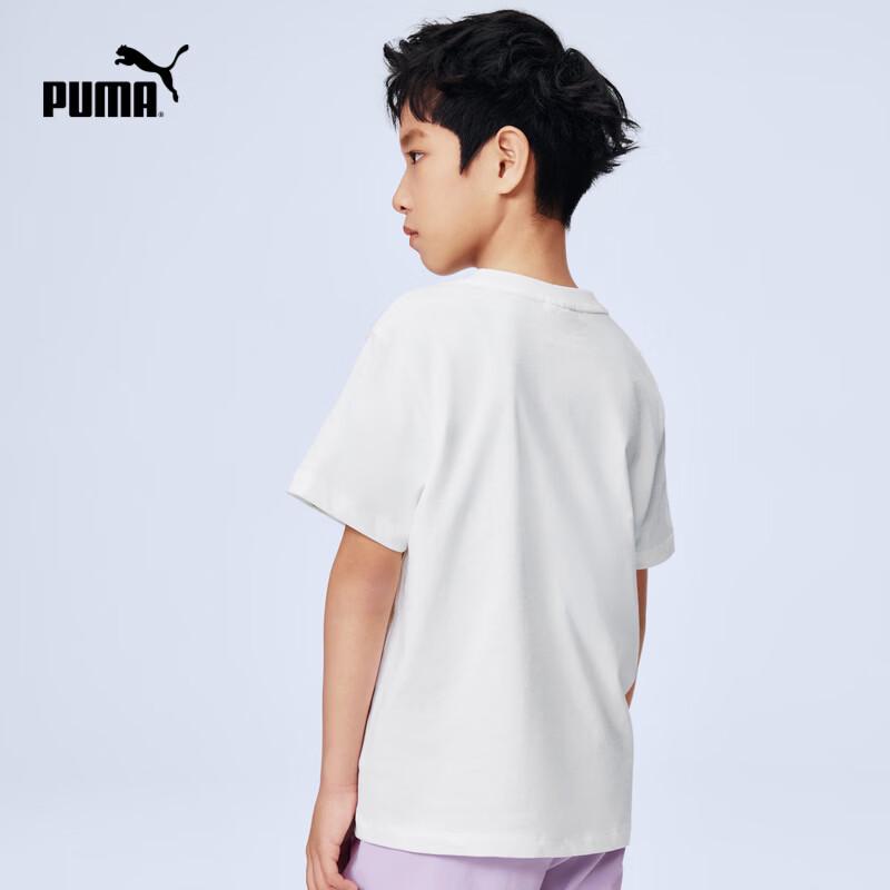 PUMA Kids' 2026 Spring Short-Sleeve T-Shirt Two-Piece Set