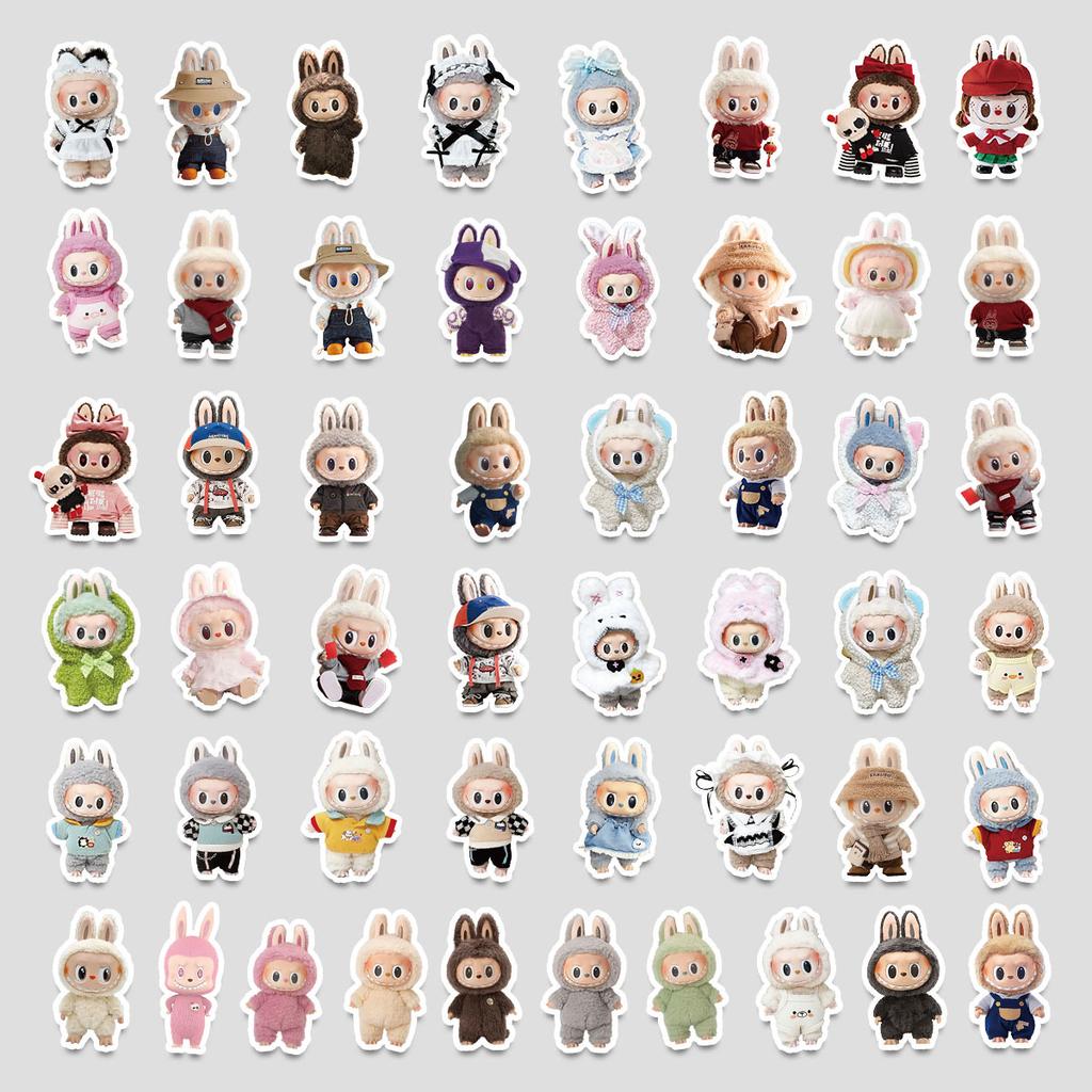 50 Cute Style Labubble Graffiti Stickers Suitcase Waterproof Decorative Stickers Pvc Stickers