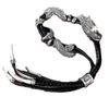 Handgefertigtes Herren Armband aus personalisiertem Sterlingsilber mit Drachen-Tierkreiszeichen - Trendiger Vintage-Schmuck