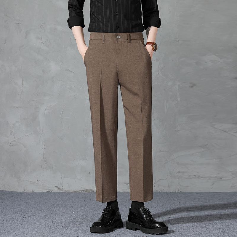 Summer men's casual pants straight loose men's business nine-point pants
