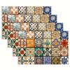 4/6pcs Set of Portuguese Table Mats with Tile Pattern, Fashionable Printed Design for Dining Tables, Kitchens, Parties, Indoor, Festive, Dinner and
