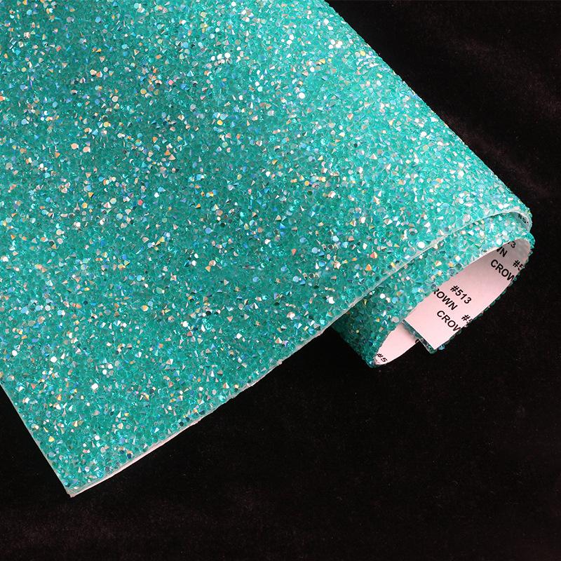 VC 20*24cm *40 Self-Adhesive Glass 3D Eco-Friendly Rhinestone Flatback 14 Facets Strip Sticker DIY Accessories Phone