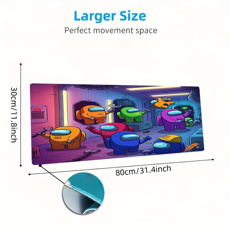 Among Us Color Mouse Pad Large Gaming Table Cushion Non-slip Laptop Tablet Big Mousepad XXL Mat Mini PC Playmat With Lock edge