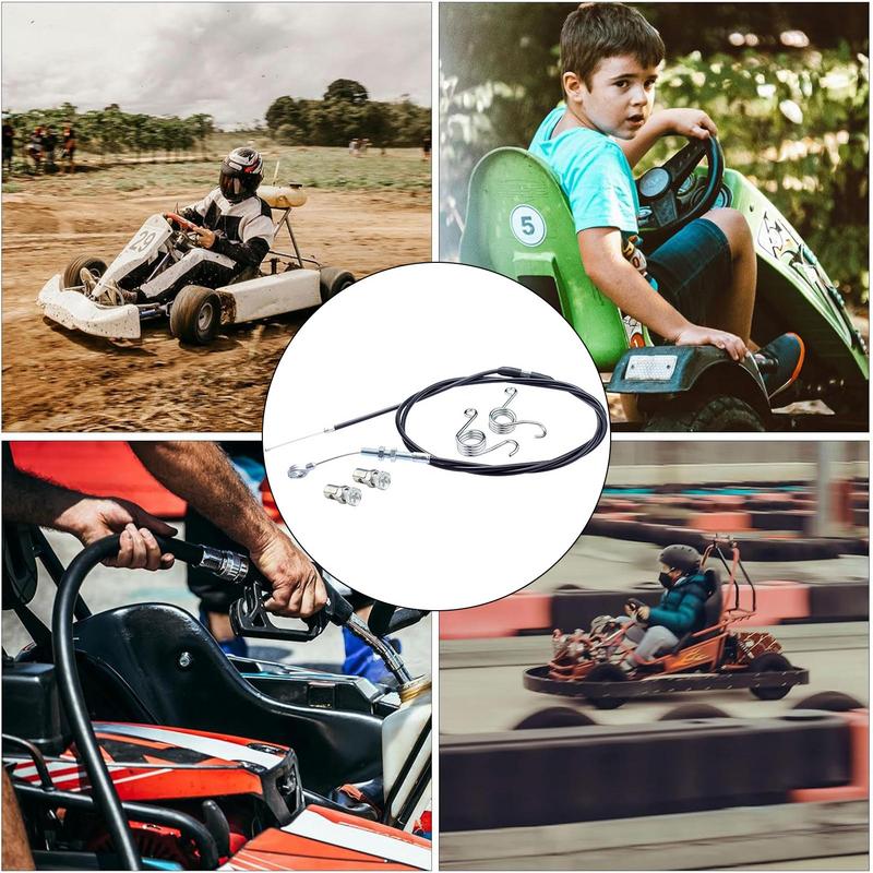 Throttle Cable Kit Go Kart Accessories Parts Brake Return Throttle Springs 75 Inch Go Cart Brake Cable Enhanced Throttle Cable