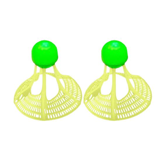 

2 шт. воланы для бадминтона, бейсбольные тренировки, ветрозащитное освещение, птички, освещение на 360 градусов, мячи для бадминтона для занятий спортом, фитнеса зелёный