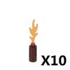 MOC Building Block Liquid Blood  Pool Milk Ice Cube Snowflakes Flame Candles Fire Campfire Accessories DIY Toy Model Bricks A041