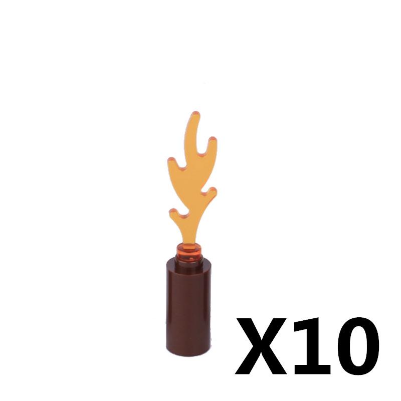 MOC Building Block Liquid Blood  Pool Milk Ice Cube Snowflakes Flame Candles Fire Campfire Accessories DIY Toy Model Bricks A041