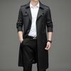 Suit Collar Medium and Long Trench Coat Men's Spring and Autumn Coat Middle-aged Business Casual Coat