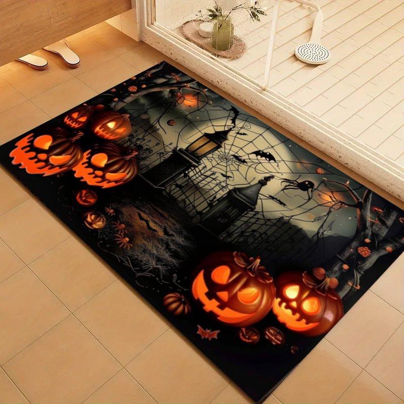 Badrumsavloppsdyna Kiselgur Absorberande Mattor Skrivbordsunderlägg Porslinsunderlägg Halloween-tema Pumpaslott Halkfria Mattor