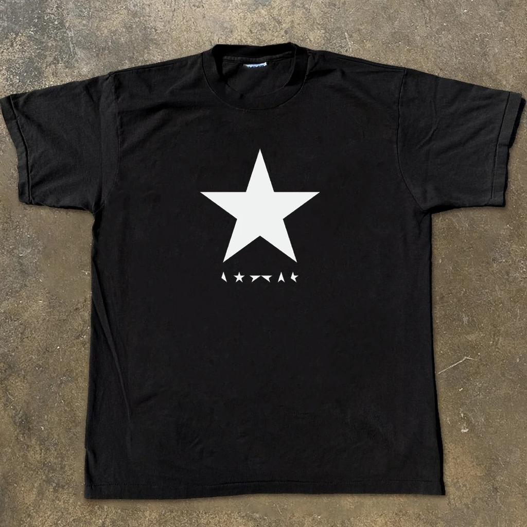 Kurzarmhemd Blackstar Dark Star Schweres Reines Baumwoll-Rundhals-T-Shirt
