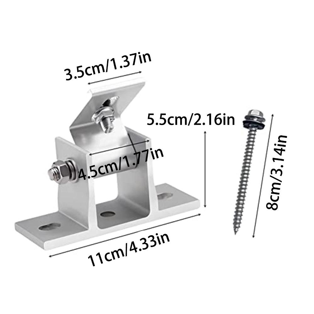 15-30° Adjustable Solar Bracket 2 Brackets Included Support Bracket Outdoor Installation