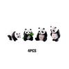 4Pcs Panda Decoration Figurine Cutely Ornaments Animal Accessory Landscape Simulation Miniatures Micro Garden Gift